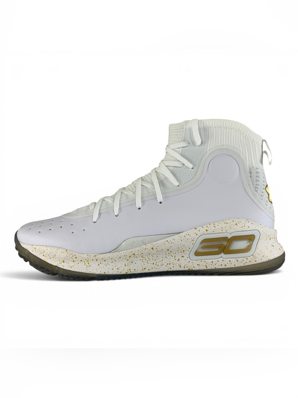 Under Armour Curry 4 Retro White Gold 2024 Men's Basketball Shoes 1298306-111